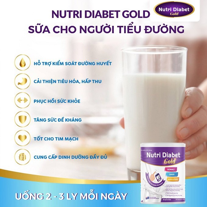 Công dụng của sữa trị tiểu đường NUTRI DIABET GOLD