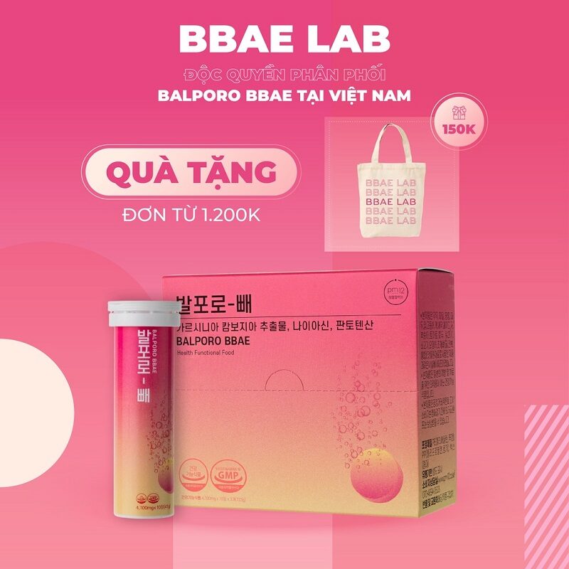 Viên sủi giảm cân Balporo Bbae Hàn Quốc được phân phối chính hãng độc quyền tại Việt Nam